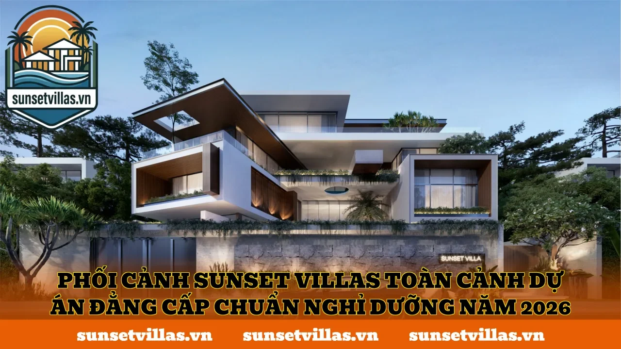 Phối cảnh SunSet Villas toàn cảnh dự án đẳng cấp chuẩn nghỉ dưỡng năm 2026